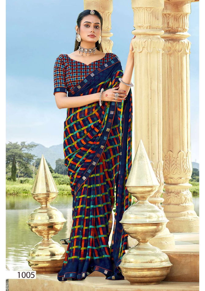 Jannat By Vallabhi Daily Wear Georgette Printed Sarees Wholesale Shop IN Surat